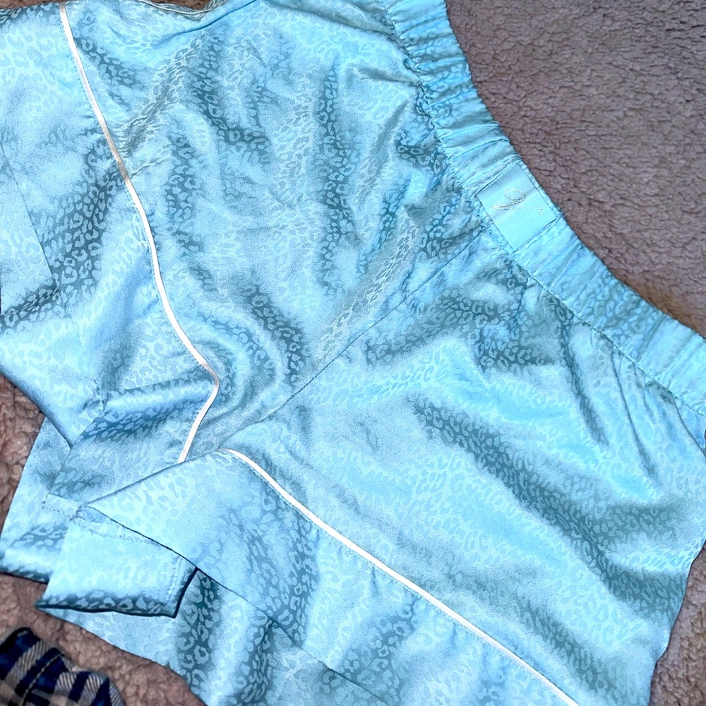 Victoria Secret Light Blue Silk Sleep Shorts